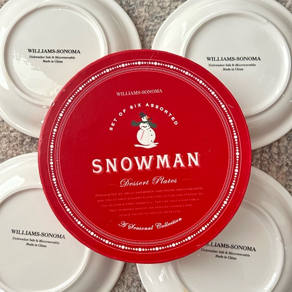 Williams Sonoma Snowman Dessert Plates - Picture 5 of 5